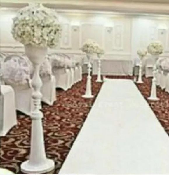 Decorazioni 110 cm di altezza all'ingrosso corridoio in metallo bianco stand matrimoni / pilastri / passerella di cristallo per matrimoni supporto per fiori per la decorazione di nozze