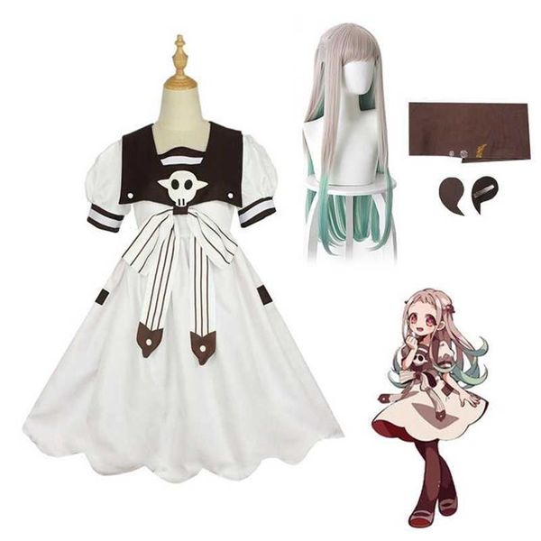 Anime toalete vinculado hanako kun yashiro nene cosplay traje vestido peruca cocar prop traje de halloween vestidos y0903295r