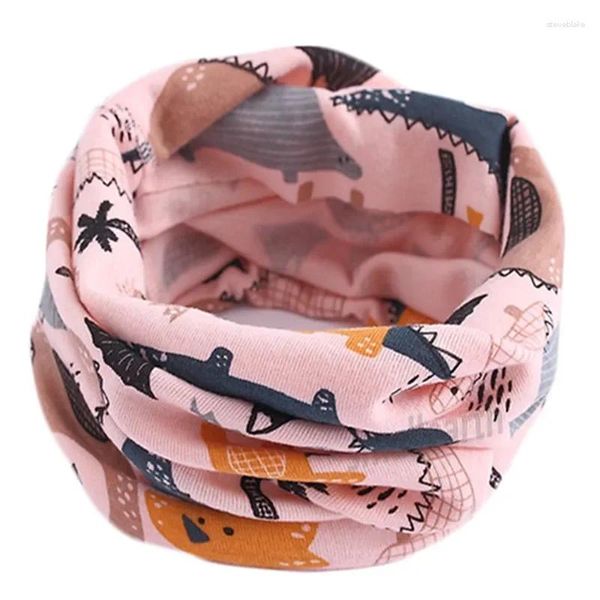 Шарфы 2024, весенне-осенний хлопковый шарф для девочек, зимний шарф с шейным воротником для мальчиков и девочек с рисунком животных, повседневный детский теплый шарф для маленьких детей