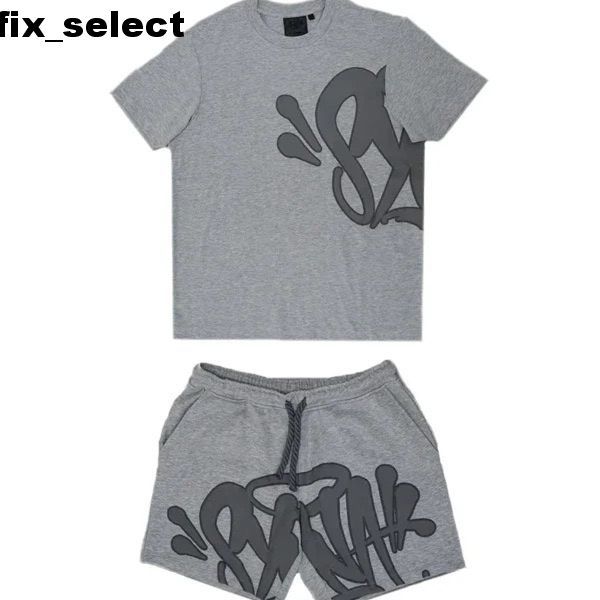 Designer Syna World Trainingsanzug Sport-Set Kurzarm-Shorts Zweiteiliges bedrucktes Herren- und Damen-T-Shirt Y2k-T-Shirts Kurzes Set Grafik-T-Shirt Hip Hop Synaworld Summer r1