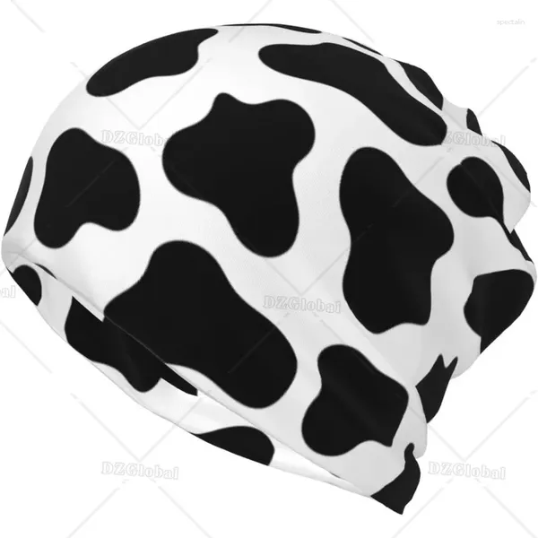 Berets vaca impressão gorro chapéu baggy slouchy quimio beanies boné estiramento cachecol cabeça envoltório hip hop chapéus para homens mulheres ao ar livre ciclismo