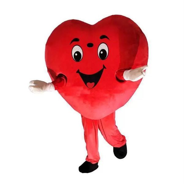 Fantasia de mascote de coração vermelho de fábrica AMOR coração fantasia de mascote219x
