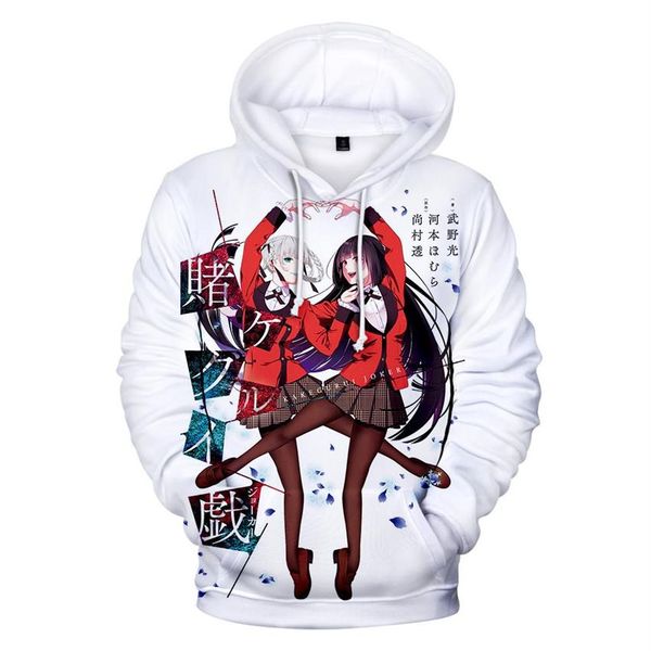 Japan Anime Kakegurui Cosplay Kostüm 3D Gedruckt Jabami Yumeko Lustige Hoodies Frauen Männer Casual Sweatshirts Schule Uniform341g