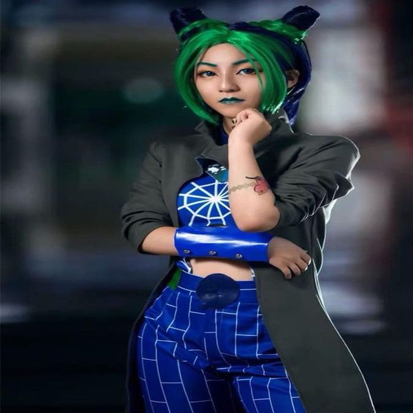 Jojo's Bizarre Adventure Jolyne Cujoh Cosplay Traje de Halloween Costumes2745