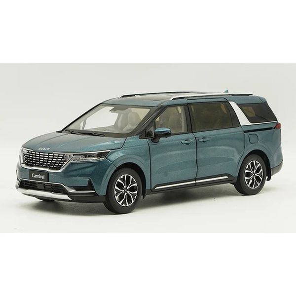 1/18 Escala Kia Carnaval Veículo de Negócios MPV Liga Coleção Modelo de Carro Ornamento Adulto Crianças Presente de Feriado Brinquedo Exibição 240115