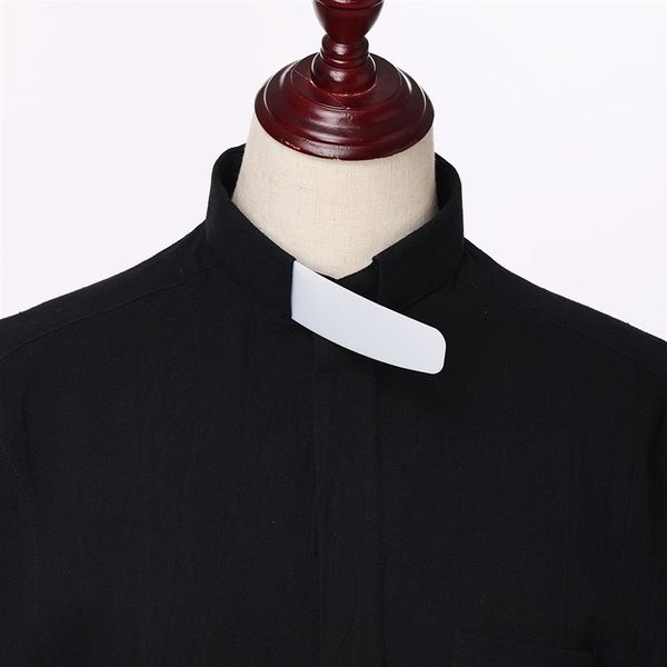 5 peças lote gola branca permanece homens gola inserção para camisa do clero envio rápido alta qualidade193r