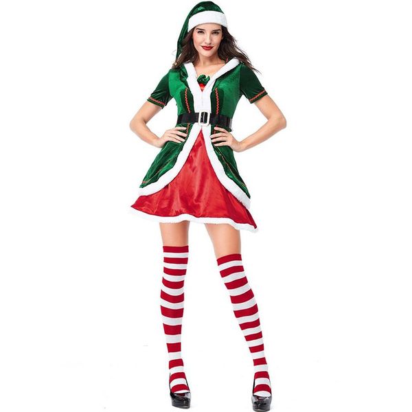 Lcw Damen Neues Design Weihnachten Halloween Langarm Weihnachtskostüm Weihnachtsmann Pack Dick Erwachsene Herren Party Show Elf Dr265L