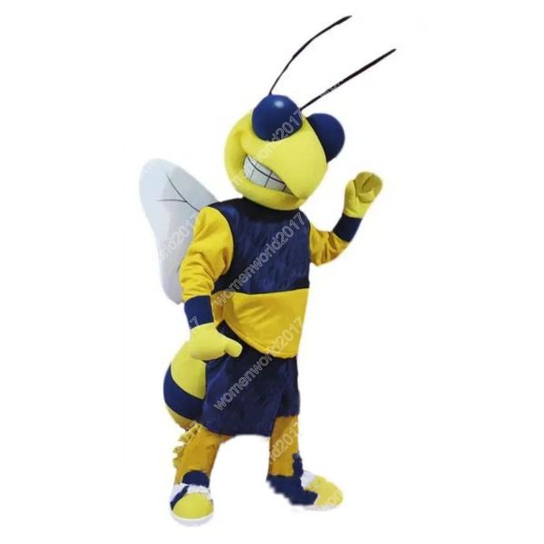 Simpatico costume da mascotte calabrone simulazione personaggio dei cartoni animati abiti completo per adulti vestito unisex compleanno carnevale di Natale