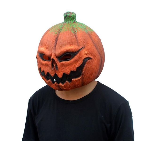 Máscara de abóbora assustador rosto cheio halloween nova moda traje cosplay decorações festa festival máscara engraçada para mulher men149t