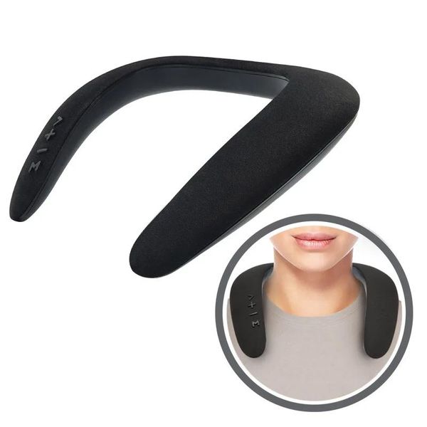 Alto-falantes sem fio neckband alto-falante wearable som surround alto-falantes de pescoço bluetooth com microfone para tv jogos portátil esportes áudio