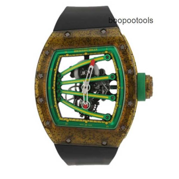 Хронограф Автоматические часы Richardmill Watches Механические мужские часы richardmill Mrensheel серии RM5901 Лимитированная серия 50 Kiwifruit Carbon Nano M Z3EV