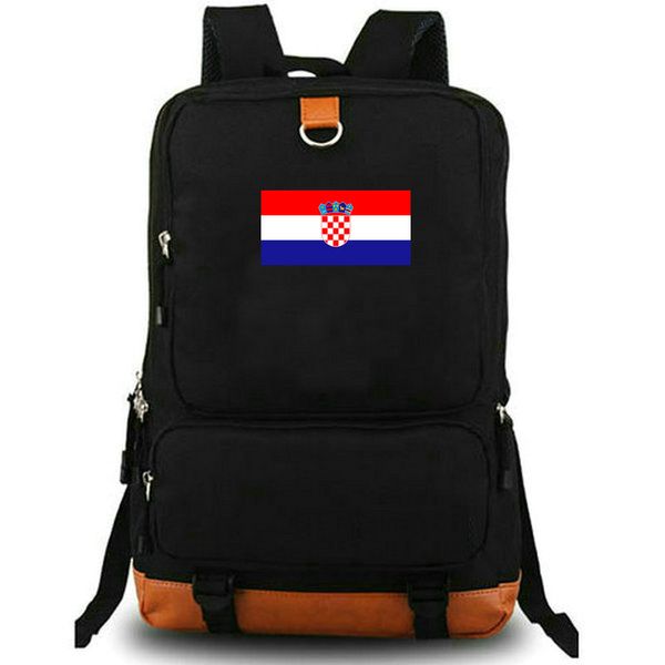 Hırvatistan Sırt Çantası HRV Ülke Bayrağı Daypack Republika Hrvatska Okul Çantası Ulusal Banner Baskı Rucksack Leisure Schoolbag Laptop Day Pack