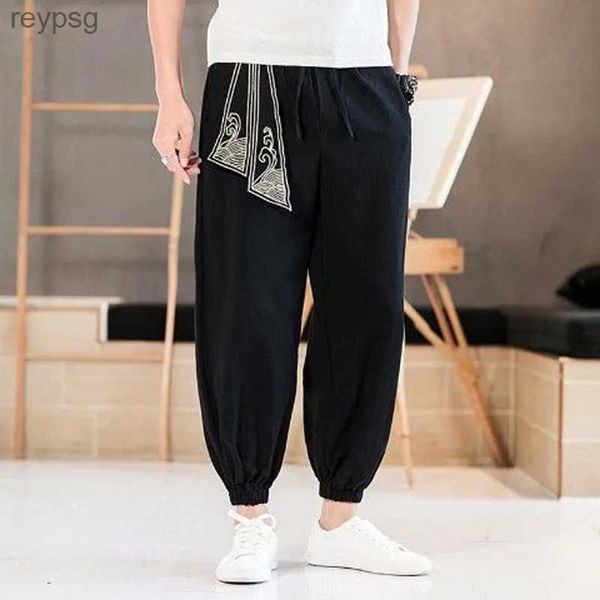 Männer Hosen Chinesischen stil bestickte leinen männer shorts casual sport hosen Koreanische version Frühling und Herbst neue 2023 YQ240115