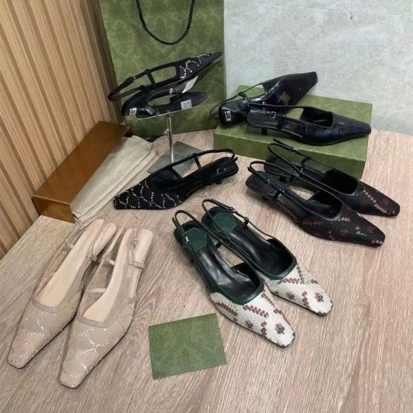 Marka Tasarımcı Sandalet Yüksek Topuklular G Sandal Kadınlar Elbise Ayakkabı Seksi Topuklu Moda Deri Pompalar Partisi Kadınlar İçin Düğün Sandal Kesik Kedi Topuklu Bayan Ayakkabı