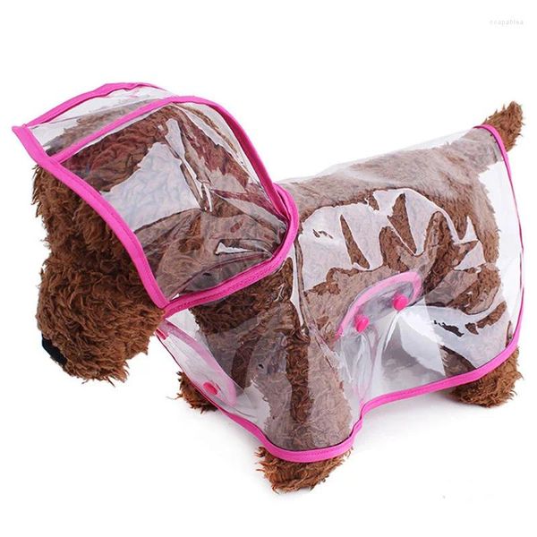 Vestuário para cães à prova d'água Poncho de plástico transparente para cães grandes Trajes de borda de cor personalizada Suprimentos para animais de estimação Moda