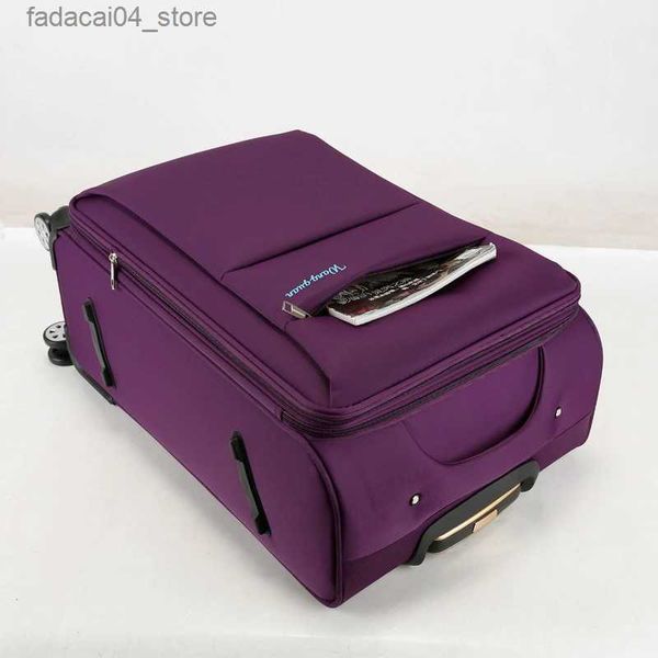 Koffer Neues Design Rollgepäck Reisekoffer Oxford Trunk Gepäck mit großer Kapazität Wasserdicht Silent Universal Wheel Trolley Case Q240115