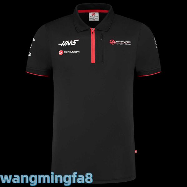 Herren T-Shirts 2024 Neue Designer F1racing T-shirtracing Anzug Poloshirt Hass Racing Team Sommer Kurzarm Revers T-shirt Schnell Trocknend 4s Store