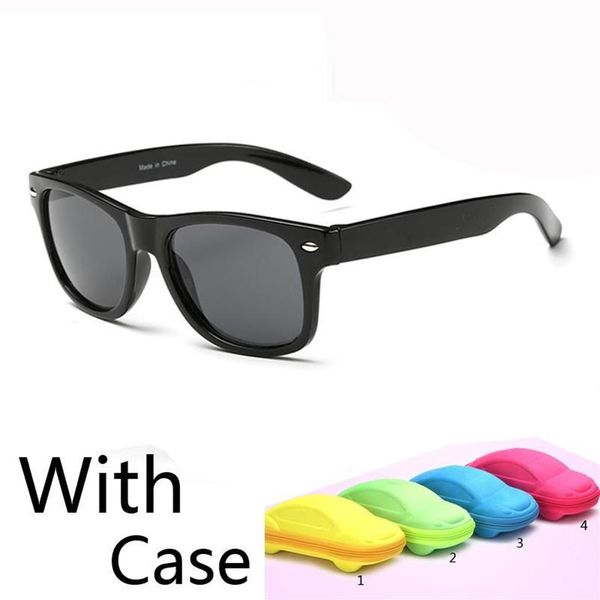 Новинка 2020, классические детские солнцезащитные очки для маленьких девочек и мальчиков, детские солнцезащитные очки UV400, подарок с автомобильным чехлом, Eyewear284u
