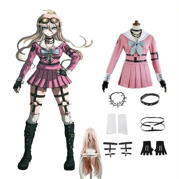 Danganronpa V3 Killing Harmony Iruma Miu Costume Cosplay Abbigliamento Accessori Parrucche di alta qualità272t