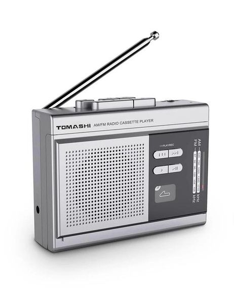 Radio TOMASHI Lettore radio a cassette portatile Walkman Registratore Convertitore da nastro a MP3 con altoparlante incorporato Supporto per microfono Cuffie