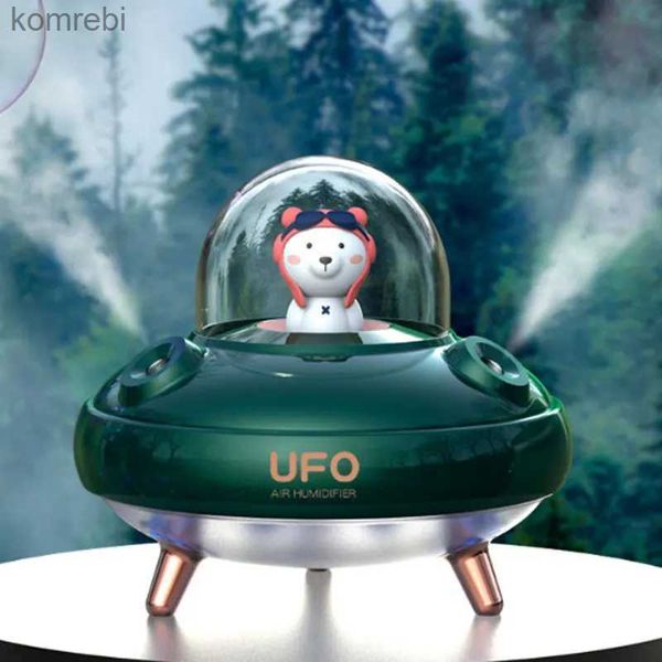 Humidificadores Humidificador Hidratante Aromaterapia Aceite Esencial UFO Purificador de Aire de Doble Jet Lindo Oso Polar Hogar Escritorio Doble Spray HumidifieL240115