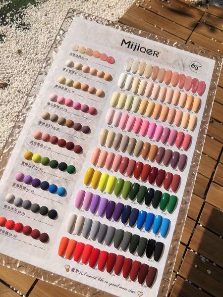 Set di smalti gel colorati Smalto gel a colori MIJIAER 60 flaconi diversi per design per unghie Set completo Kit per principianti di gel per unghie 15ML Salone per unghie in fabbrica all'ingrosso