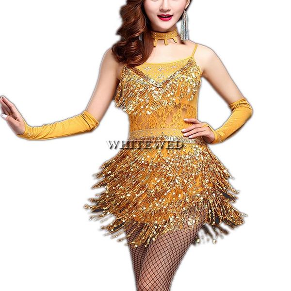 Gatsby Flapper 1920 Era do estilo retro de estilo de dança Fringe Competition Fiques Fancy Roupos Costumes vestidos roupas adultas de adulto2881