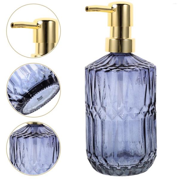 Garrafas de armazenamento de vidro rega pode dispensador de sabão estilo europeu com garrafa de bomba shampoo de mão de plástico