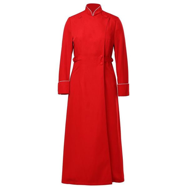 Priester Kostüm Frauen Kirche Pastor Soutane Thema Kostüm Weiß Schwarz Chor Minister Robe Klerus Kanzel Liturgisches Kleid Schnelle Shipm197L