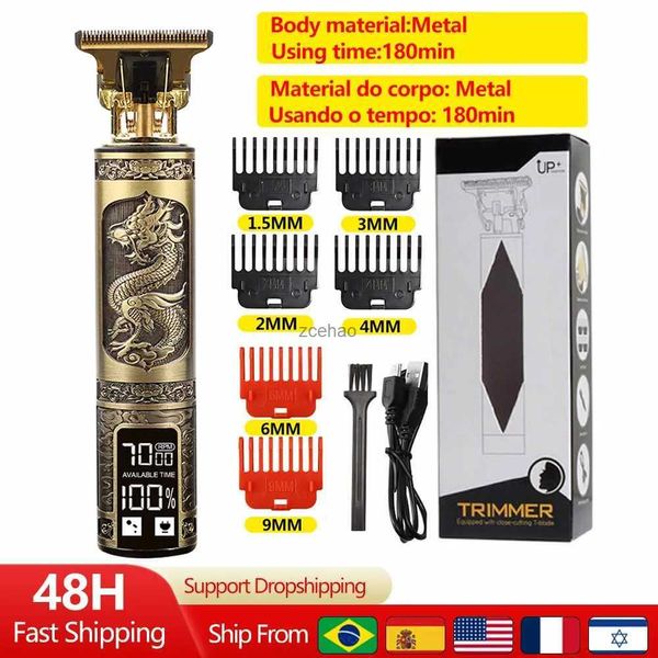 Elektrikli Tıraş Tacir T9 USB Elektrikli Saç Kesme Makinesi Şarj Edilebilir Yeni Saç Clipper Man Tıraş Krimer Erkekler Barber Professional Sakal düzeltici