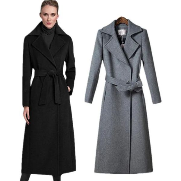 Jacken 2019 Frauen Wollmantel Mäntel Herbst und Winter Wolle Trenchcoat für Frauen Casual Lose Gestreifte Lange Winterjacke Frauen Mantel B