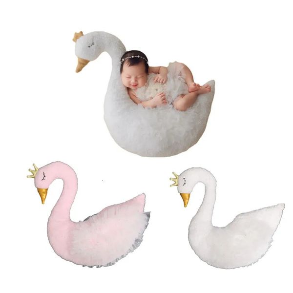 Born Poshoot Plans Poz Yastıklar Swan Şekli Yastık Yastığı Bebek Pografi Aksesuarları 240115