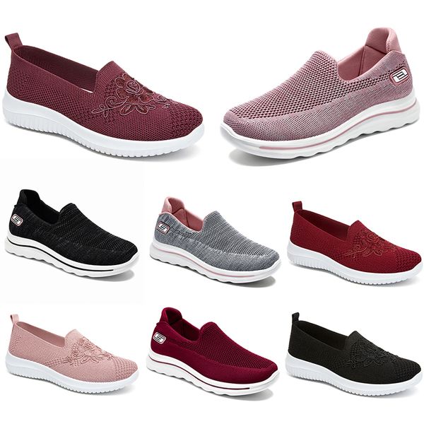 2024 inverno sapatos femininos caminhadas correndo sola macia sapatos planos conforto branco grande roxo tamanho grande 36-41 gai