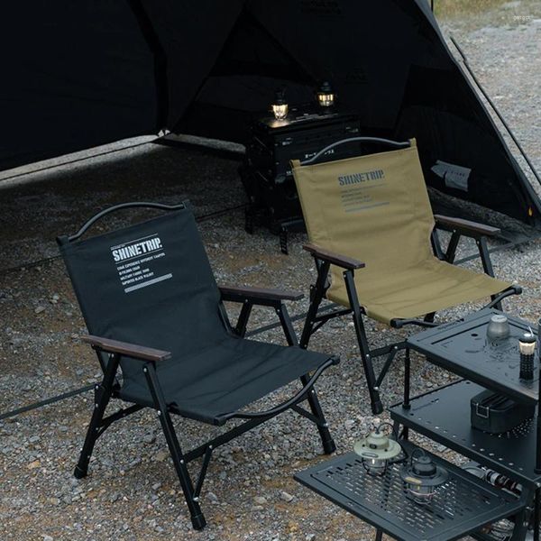 Mobília de acampamento ao ar livre cadeira de acampamento leve dobrável para caminhadas pesca churrasco portátil blackout