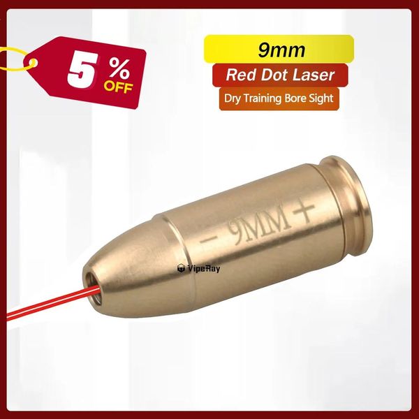 İşaretçiler vektör optik 9mm kolimator lazer işaretçi avı kırmızı ışık lazer isabet 9 mm kuru eğitim lazer görüşü Airsoft aksesuarları