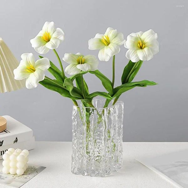 Flores decorativas, guirnaldas de tulipanes artificiales, decoraciones con tulipanes falsos, flor de seda sintética de estilo nórdico para sala de bodas