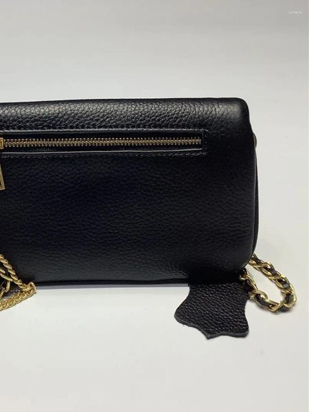Поясные сумки, классические женские сумки через плечо с золотыми крыльями, черная одноместная или мини-женская сумка на молнии из натуральной кожи, сумка через плечо на молнии