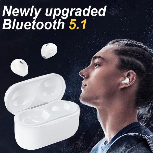 Auricolari Cuffie Bluetooth invisibili senza fili Mini SemiInEar No Pain Micro Auricolari mono/twin Riduzione del rumore Cuffie da gioco sportive