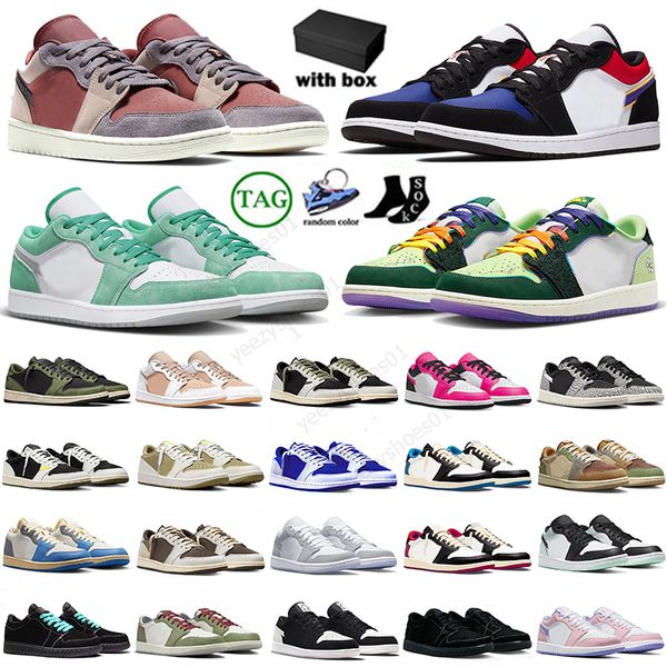 scarpa da basket bassa 1s sneaker uomini donne 1 Doernbecher Treverse Mochas UNC Panda Black White Anno dei Dragon Grous Og Trainer Designer