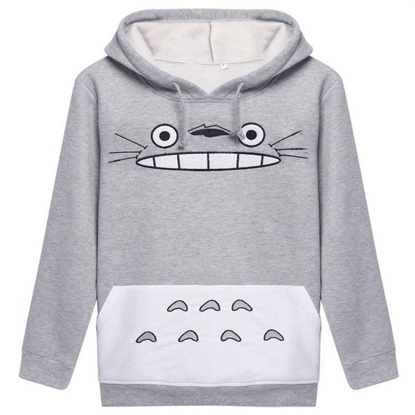 Raisevern 3D Moletom Grosso Harajuku Cartoon Totoro Animal Cat Print Mulheres Cosplay Terno Moletom Com Capuz Primavera Outono Roupas Exteriores cot210e