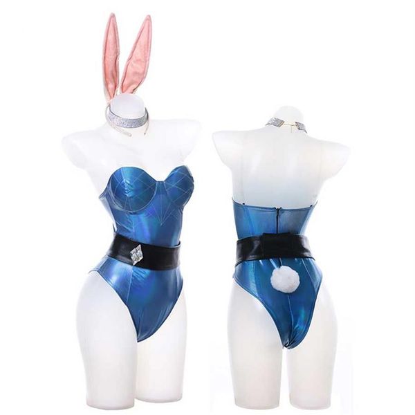 LOL KDA Ahri Costume Cosplay Bunny Girl Uniforme per Halloween Party215P