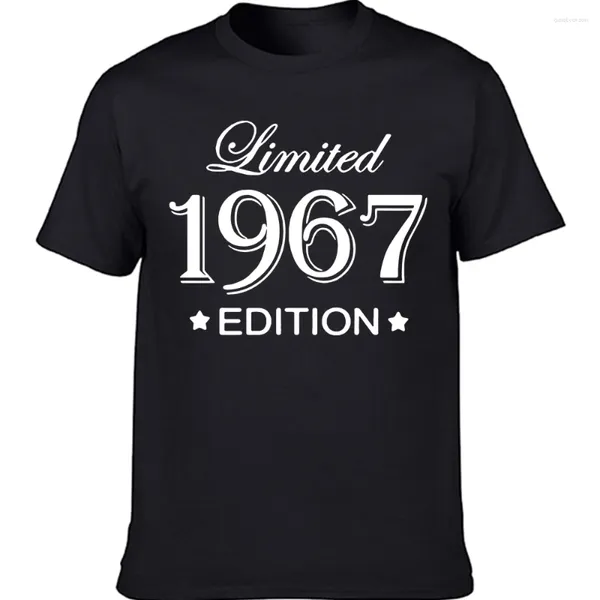 Homens camisetas Engraçado Estilo de Verão Edição Limitada 1967 Homens Aniversário Manga Curta O Pescoço Algodão Homem Feito em T-shirt Tops Tee