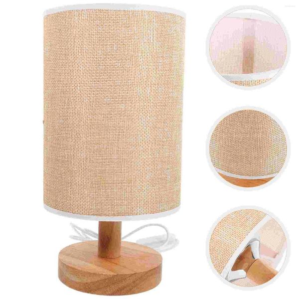 Luzes noturnas lâmpada de mesa luz do quarto lâmpadas de cabeceira configuradas suporte de tecido decorativo