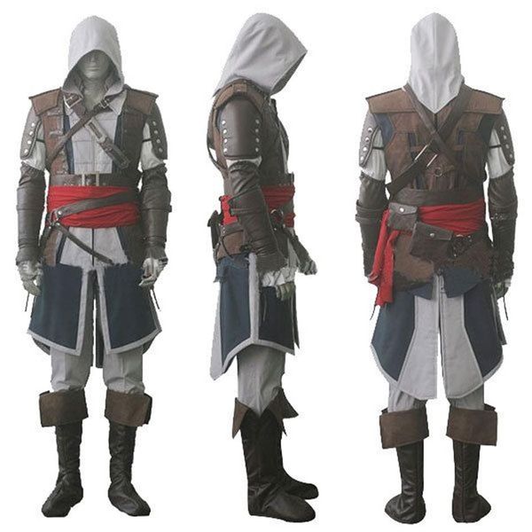 Assassin's Creed IV 4 Bandeira Negra Edward Kenway Cosplay Conjunto Completo Custom Made Express 266L