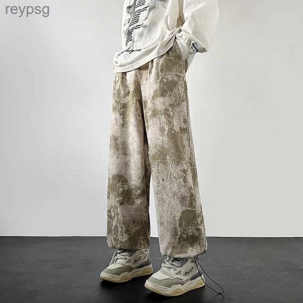 Calças masculinas M-XXXL moda retro trabalho terno masculino outono rua hip hop camsolomon casual fjstreet calças populares largas roupas masculinas yq240115
