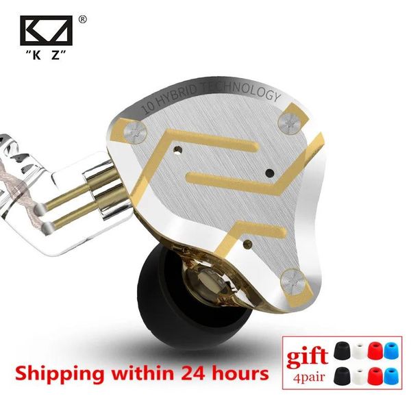 Ohrhörer KZ Z10 Pro 4ba 1DD Hybrid HiFi Metal Headset Inar Harthörer Sportgeräuschstündung Headset AS10 BA10 ZST ZST ZSN PRO ES4 ZSX AS16