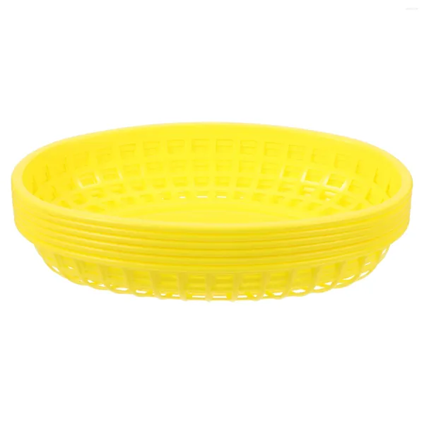 Conjuntos de louça 6pcs multi-função cestas de frutas cozinha plástico reutilizável pão chip fornecimento