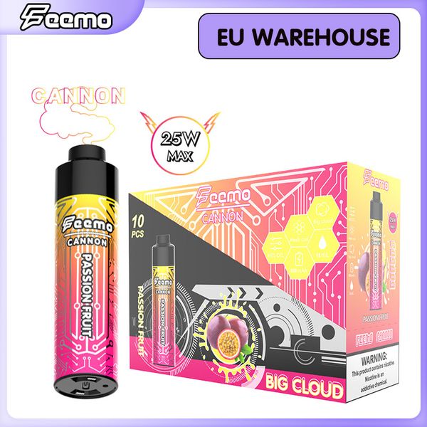 Starter kit vapore e-cig da 10000 sbuffi Spedizione UE vape usa e getta grande nuvola Spedizione UE Feemo Cannon ricaricabile con resistenza da 0,5 ohm prezzo all'ingrosso vape