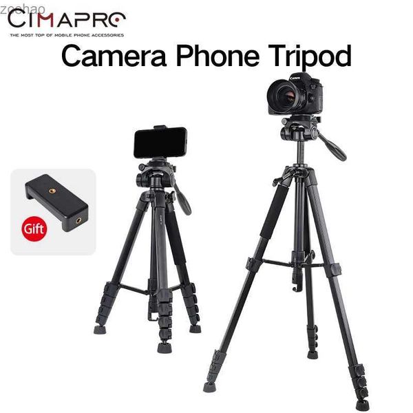 Tripés Cimapro CB-3 Câmera Celular Tripé 66.9in Projetor Câmera Telescópio Suporte de Luz Universal Viagem Portátil Fotografia StandL240115