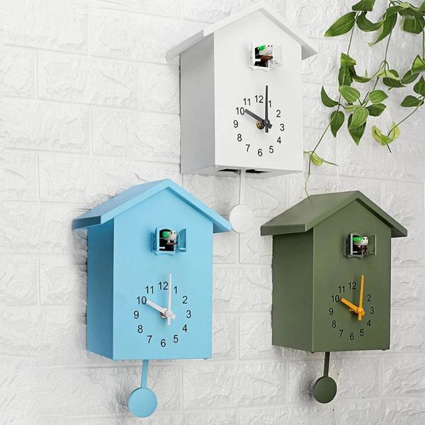 Wanduhren Vogel Kuckuck Design Quarz Hängen Horologe Uhr Timer Kunst Hause Nettes Geschenk Büro Dekoration DropShip